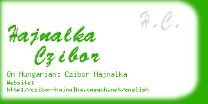 hajnalka czibor business card